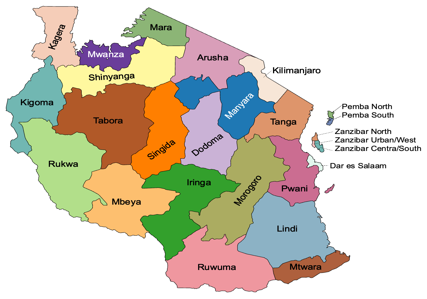 Tanzania Map